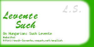 levente such business card